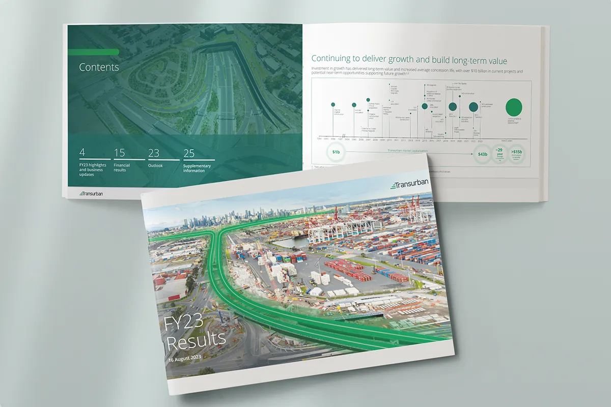 Annual Report Design for Transurban